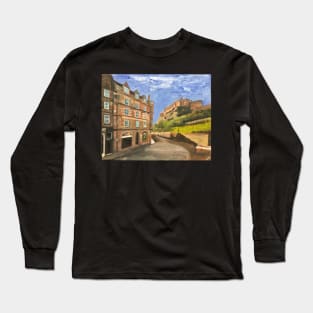 Edinburgh, the Castle from Grassmarket Long Sleeve T-Shirt